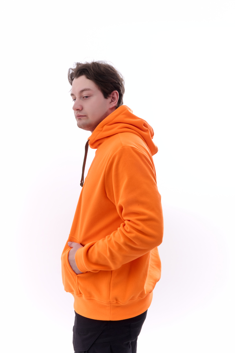 Мерч толстовка флисовая PRIDE, ярк.оранжевый