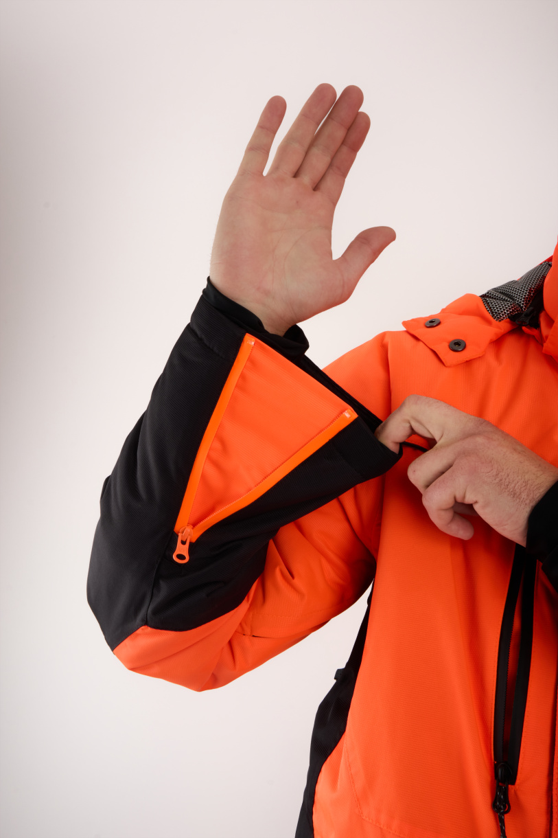 Кайт костюм PAYER, зимний -35, черный-оранжевый